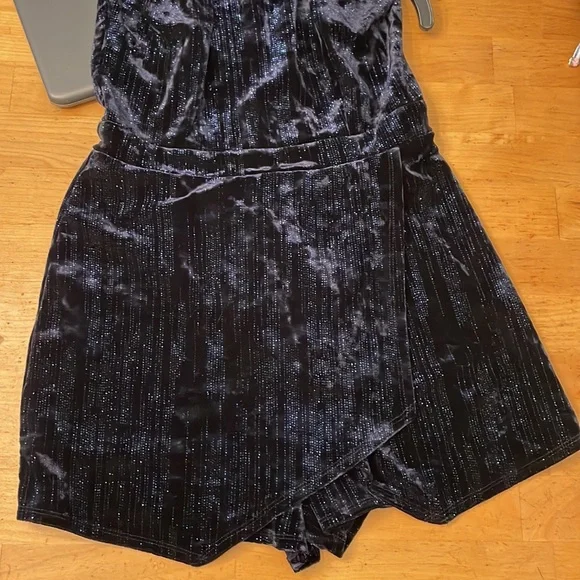 Emerald Sundae formalwear Skort dress Navy blue & sparkles Size Large Never worn - Picture 3 of 7